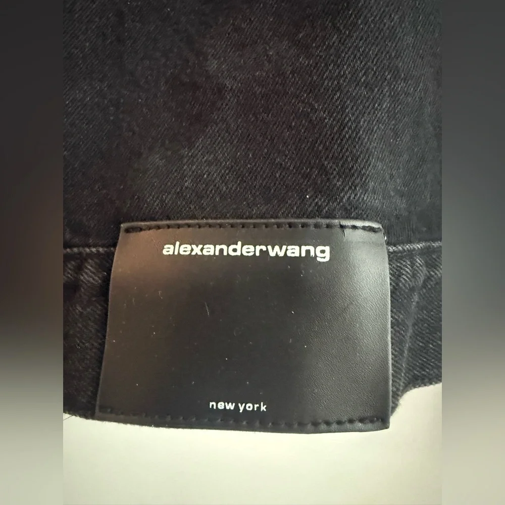 Alexander Wang Black Denim Game Jacket Size S
